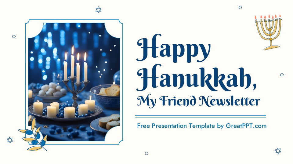 Free Happy Hanukkah Newsletter Template 1