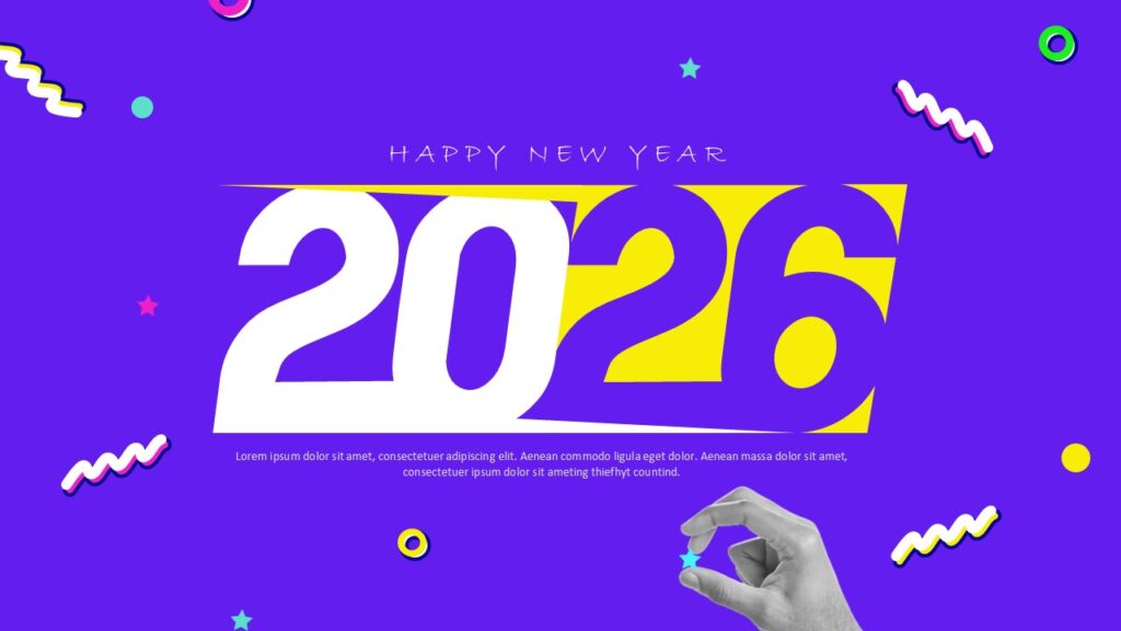 Free Happy New Year 2026 Poster Template 3