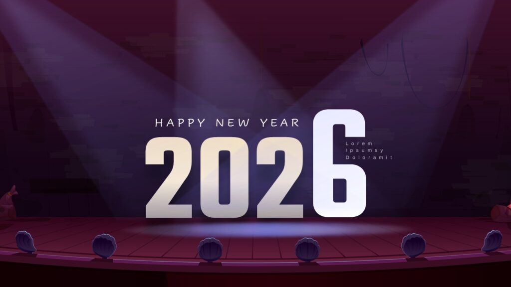 Free Happy New Year 2026 Poster Template 4