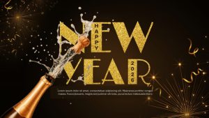 Free Happy New Year 2026 Poster Template 5
