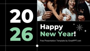 Free Happy New Year 2026 Powerpoint Template 1