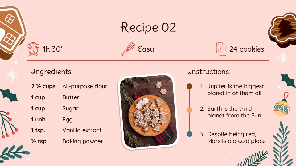 Free Homemade Christmas Cookies Recipe Presentation Theme 10