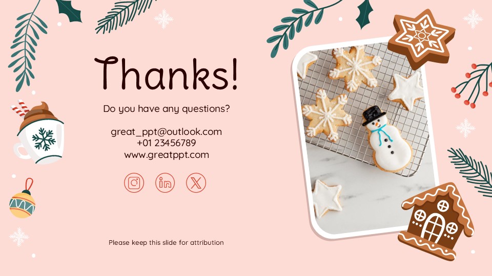 Free Homemade Christmas Cookies Recipe Presentation Theme 13