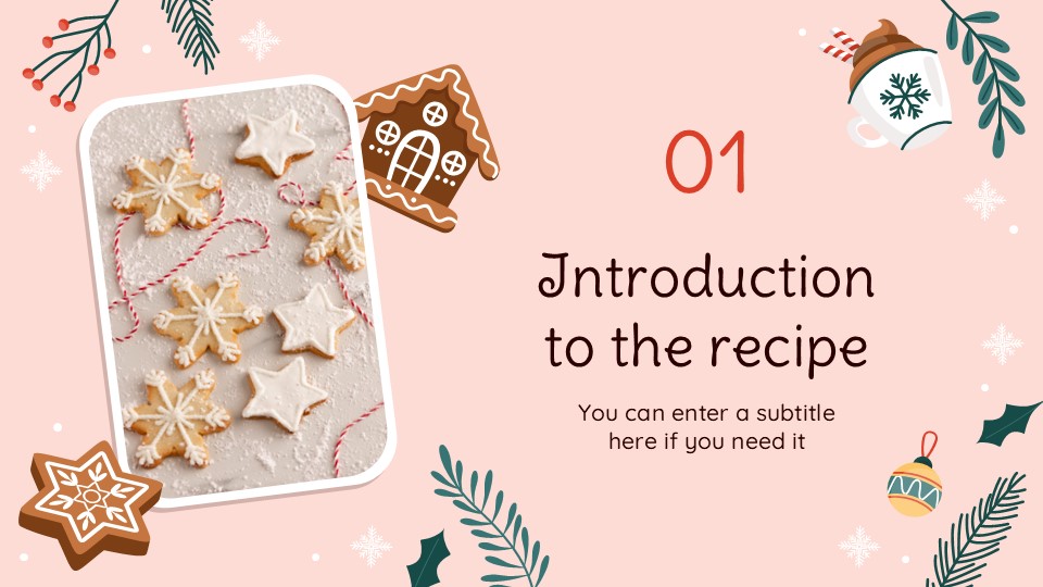 Free Homemade Christmas Cookies Recipe Presentation Theme 3