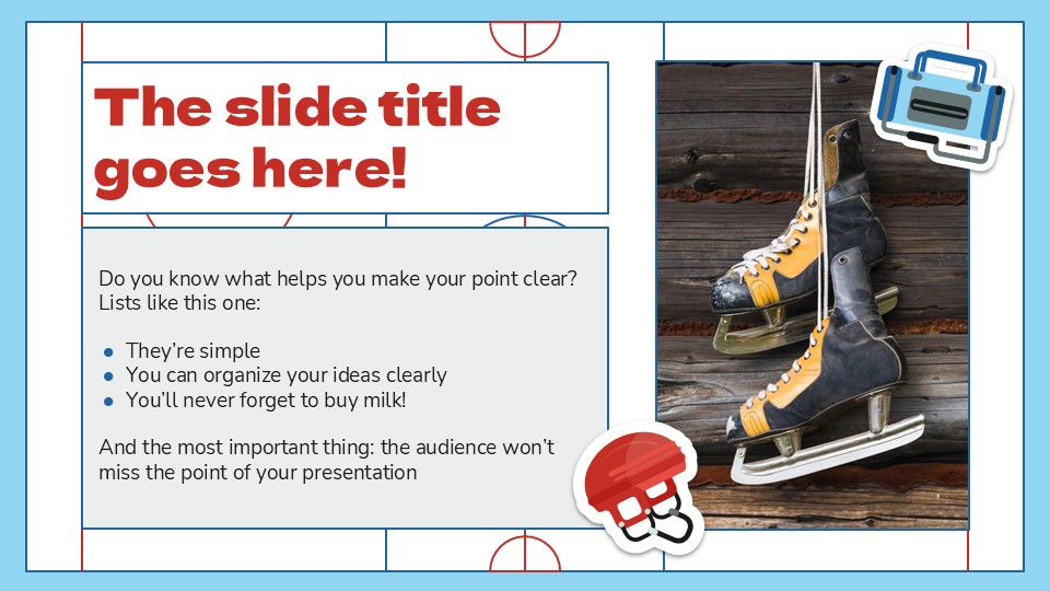 Free Ice Hockey Basics Workshop Presentation Theme 6