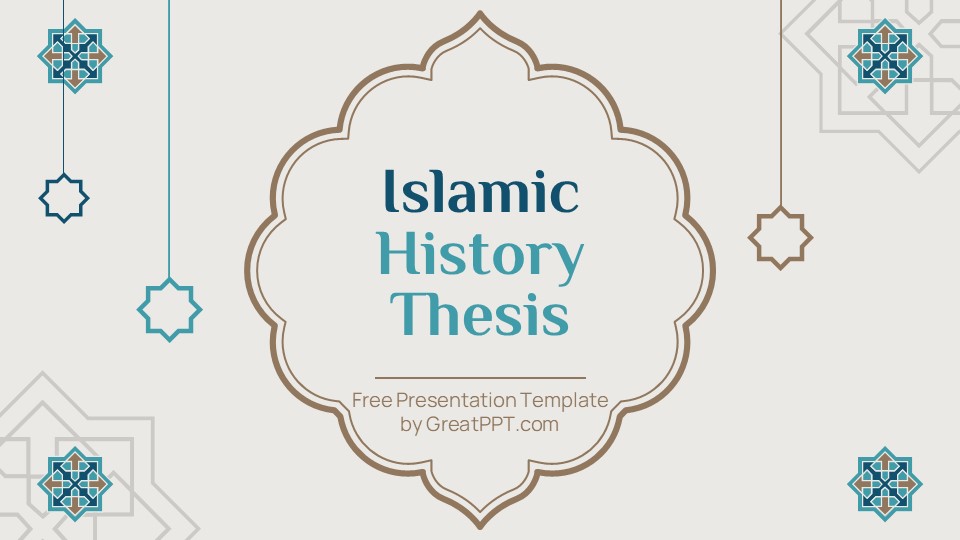 Free Islamic History Thesis Powerpoint Template And Slides Theme 1