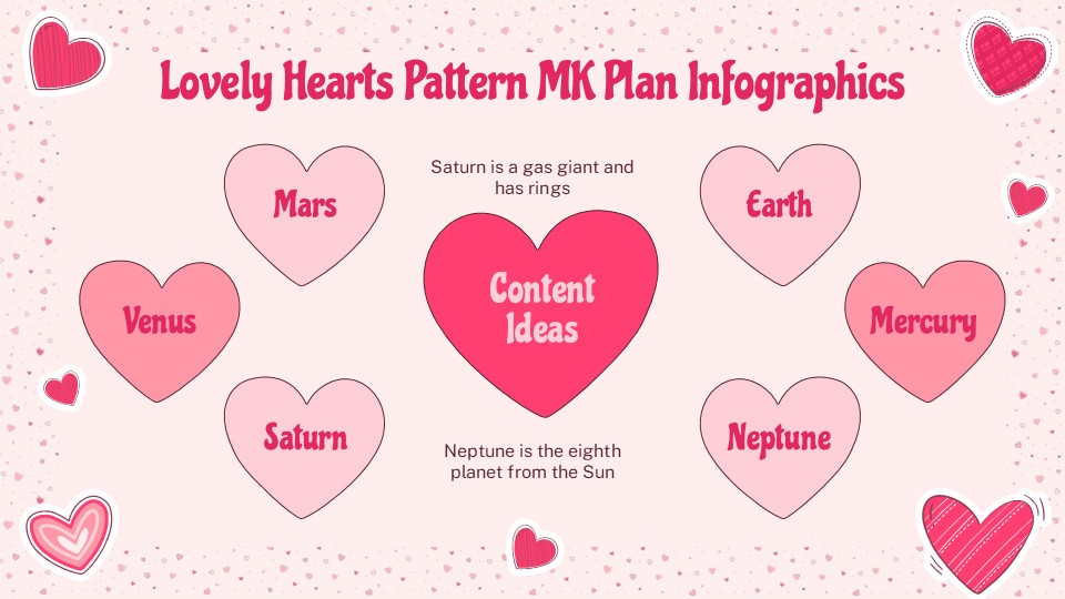 Free Lovely Hearts Pattern Marketing Plan Infographics 5