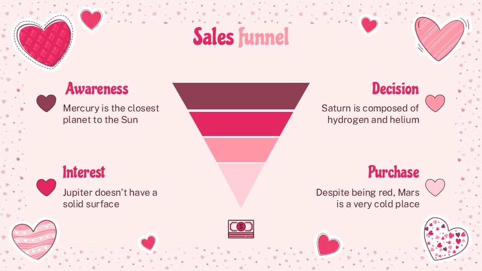 Free Lovely Hearts Pattern Marketing Plan Presentation Theme 16