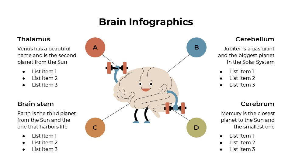 Free Minimalist Brain Infographics For Powerpoint And Google Slides 16