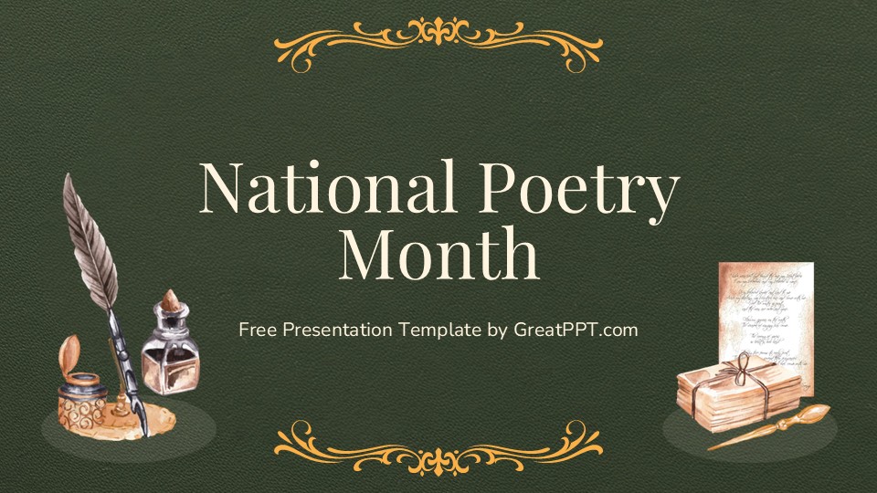 Free National Poetry Month Presentation Theme 1