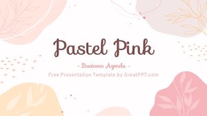 Free Pastel Pink Business Agenda Powerpoint Template 1