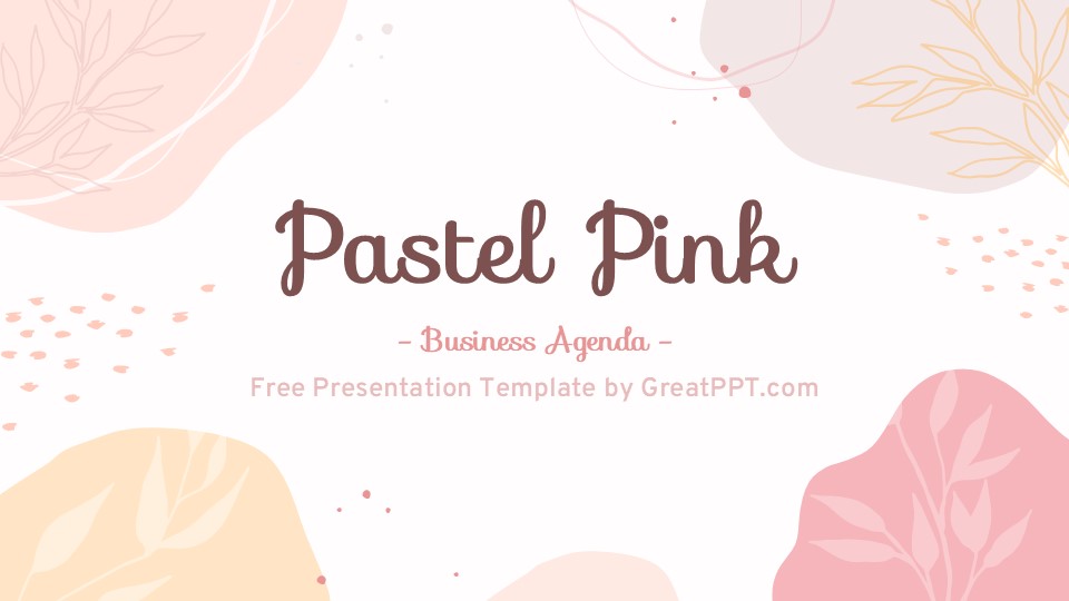 Free Pastel Pink Business Agenda Powerpoint Template 1