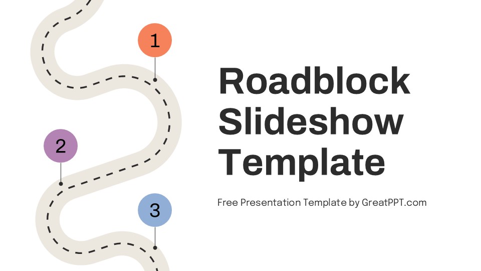 Free Roadblock Slideshow Template For Powerpoint 1