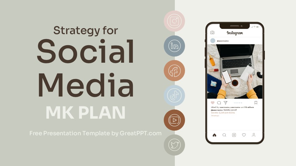 Free Social Media Strategy Marketing Plan Presentation Template 1