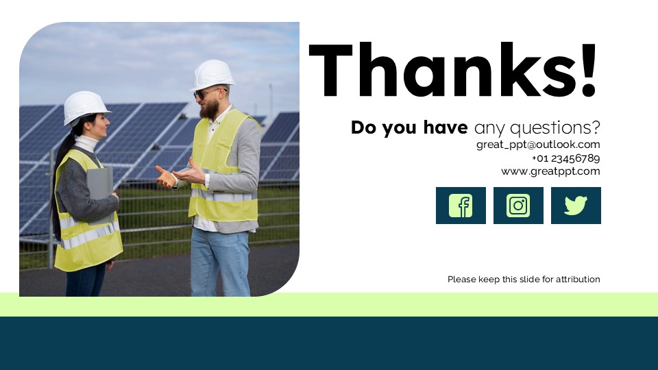 Free Solar Power Plant Presentation Theme 19