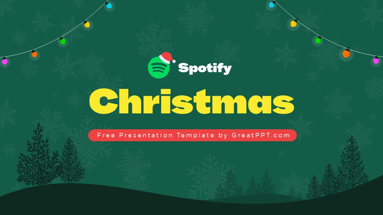 Free Spotify Christmas Playlist Powerpoint Template 1
