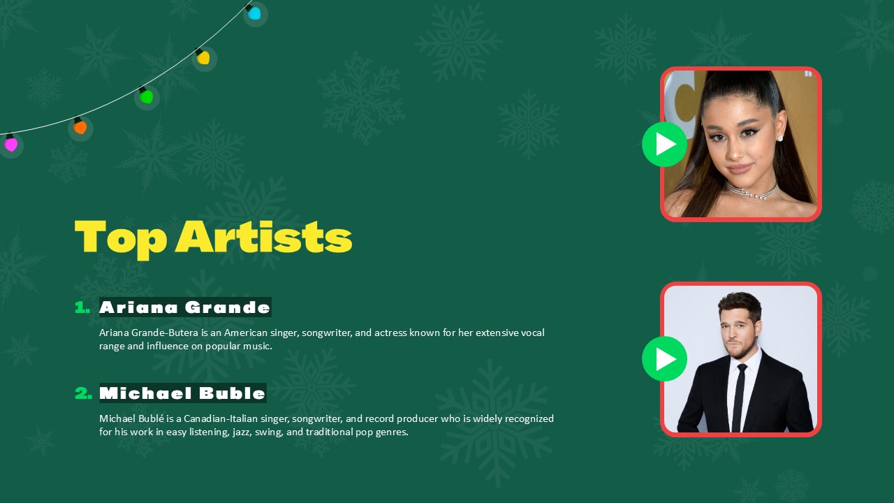 Free Spotify Christmas Playlist Powerpoint Template 5