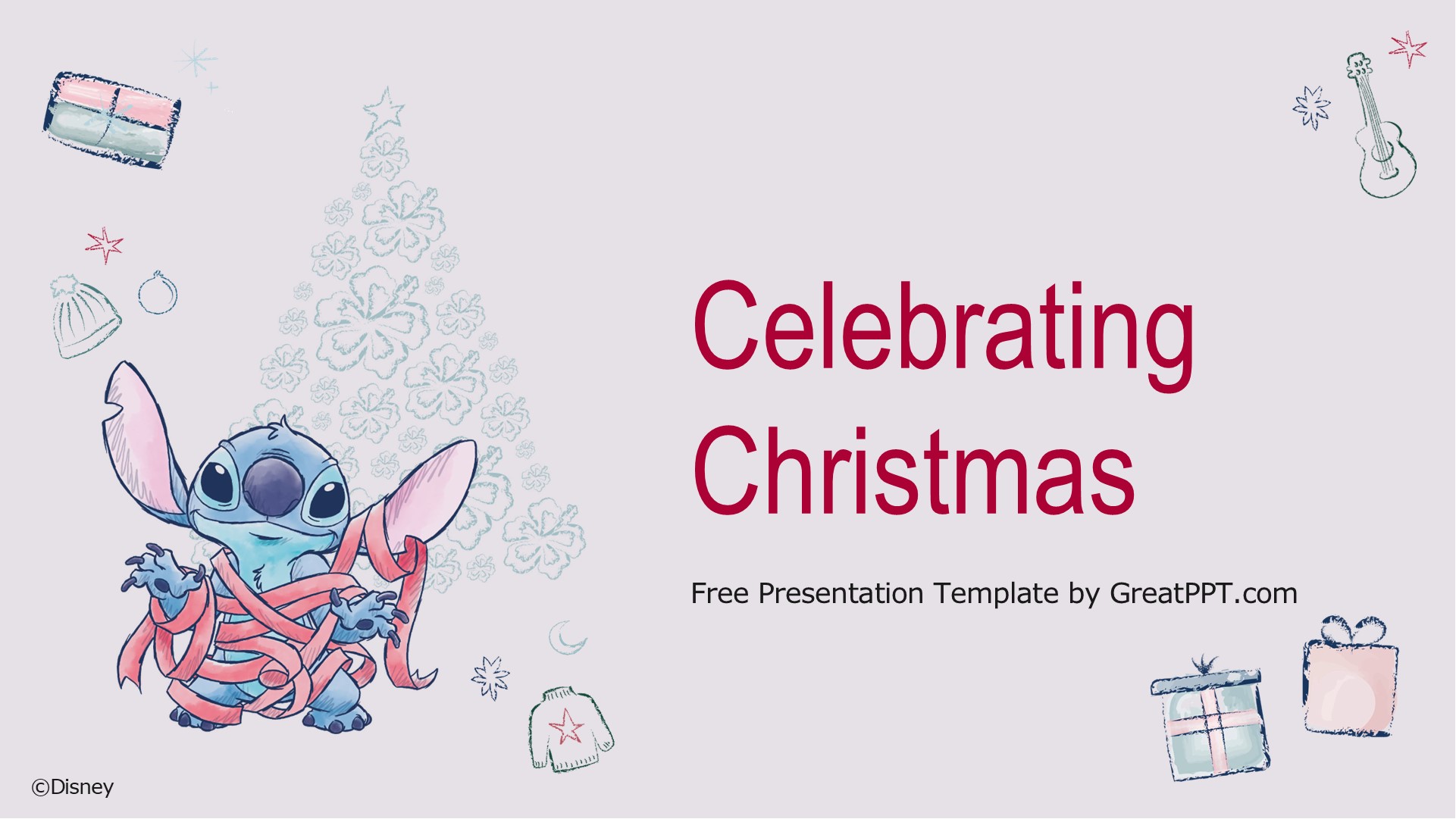Free Stitch Christmas Presentation Theme 1