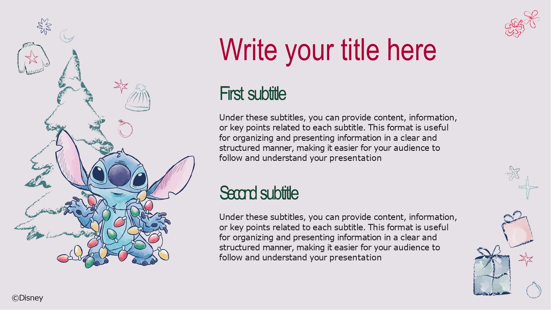 Free Stitch Christmas Presentation Theme 5