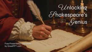 Free Unlocking Shakespeare's Genius Presentation Template 1