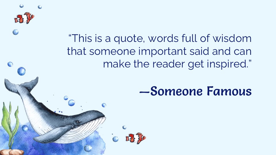 Free Watercolor Ocean Presentation Theme 12