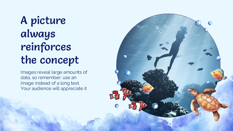 Free Watercolor Ocean Presentation Theme 14