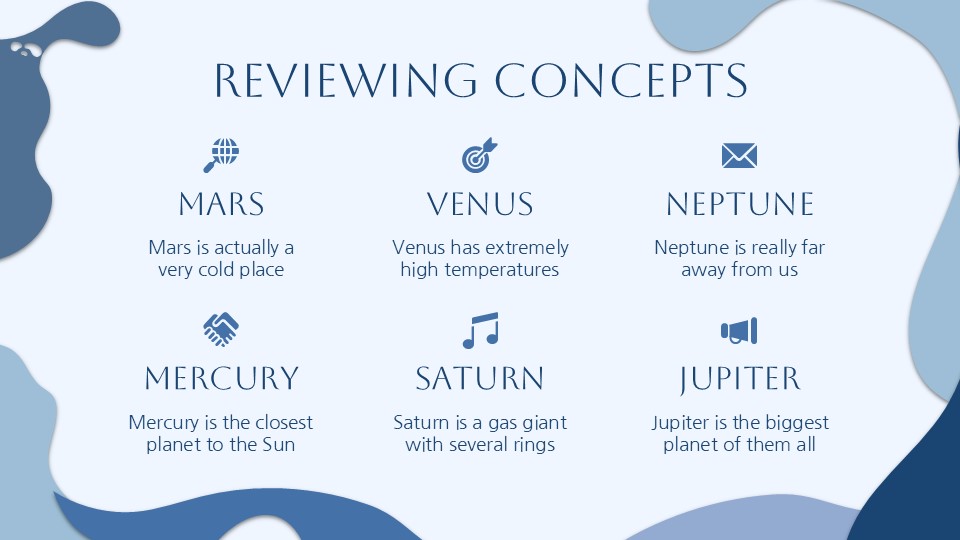 Free Watery Blue Shapes Theme For Powerpoint And Google Slides 11