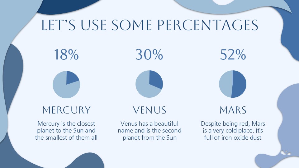 Free Watery Blue Shapes Theme For Powerpoint And Google Slides 19