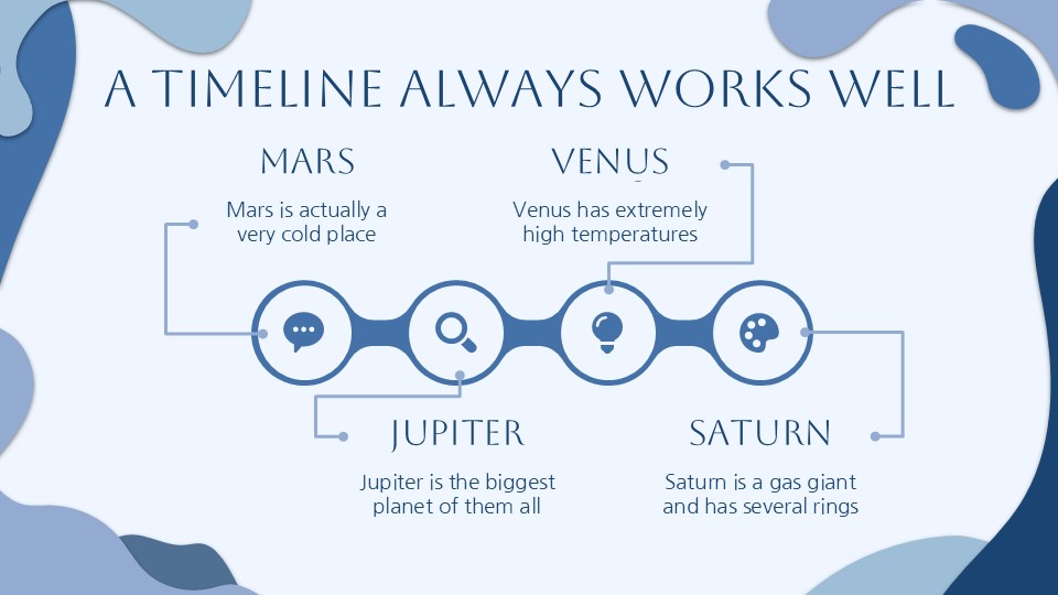 Free Watery Blue Shapes Theme For Powerpoint And Google Slides 26