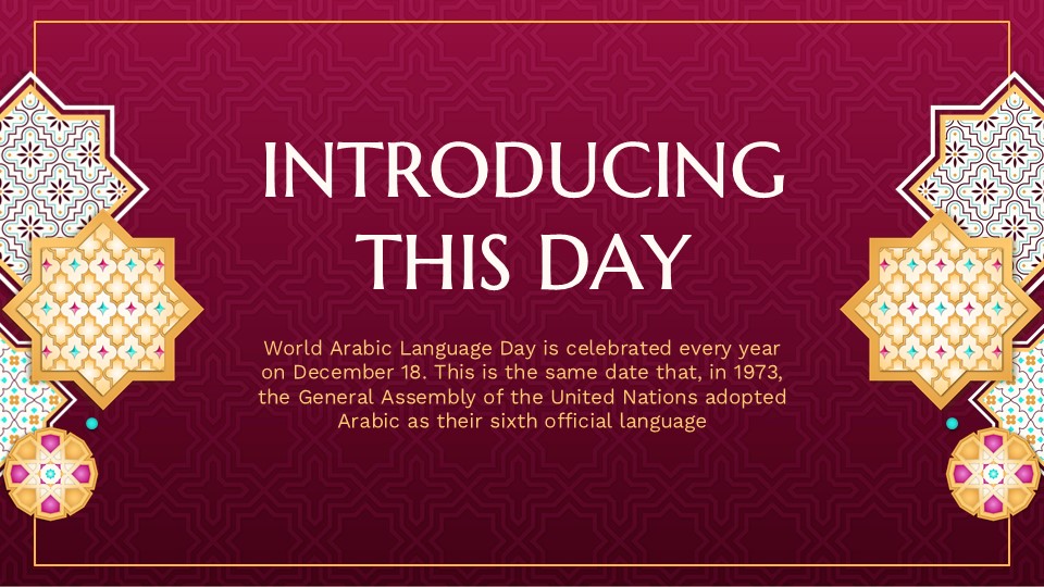 Free World Arabic Language Day Presentation Theme 5