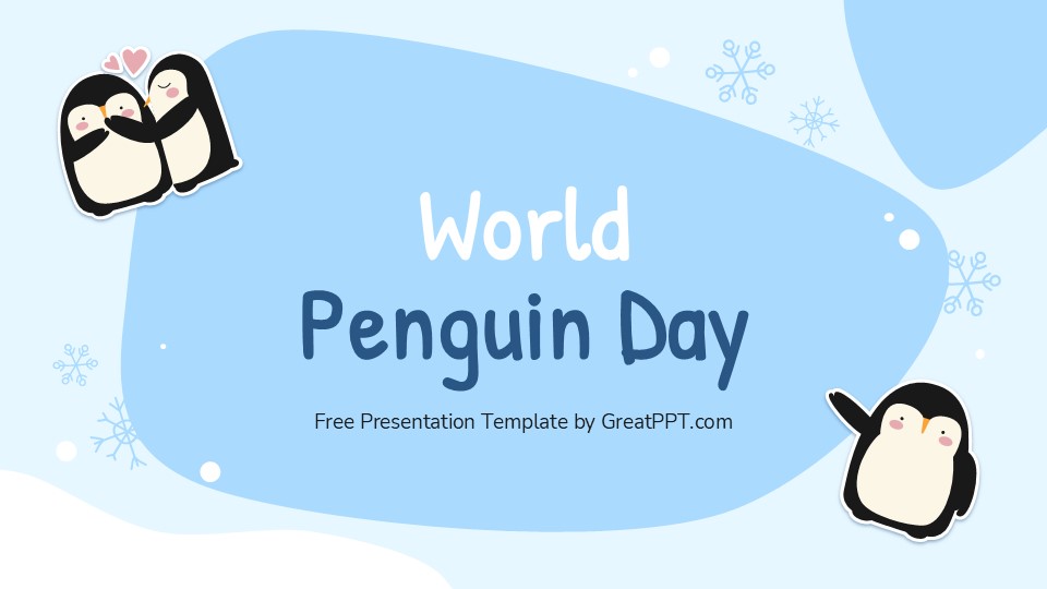 Free World Penguin Day Presentation Template 1