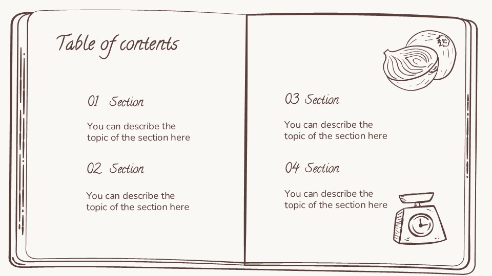 Granny's Recipe Book Powerpoint Template 2