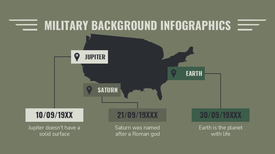 Military Background Infographics For Powerpoint And Google Slides 25