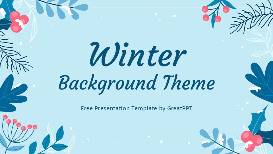 Winter Background Powerpoint Template 1