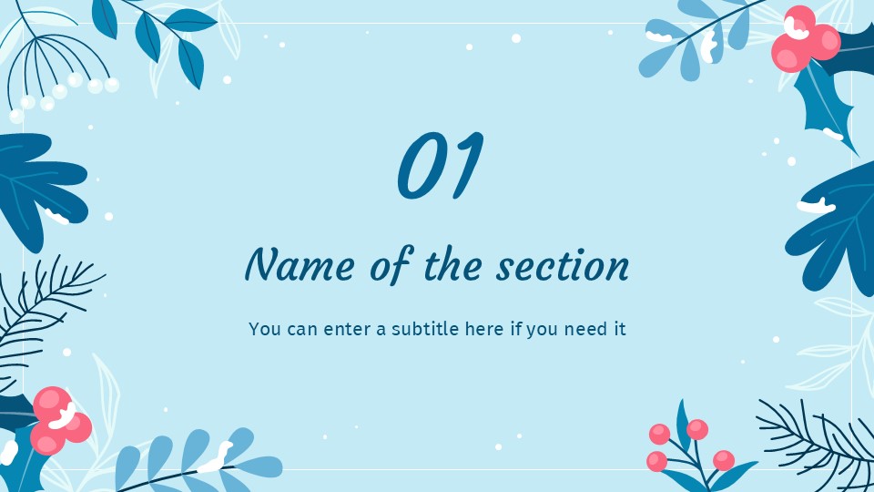 Winter Background Powerpoint Template 4