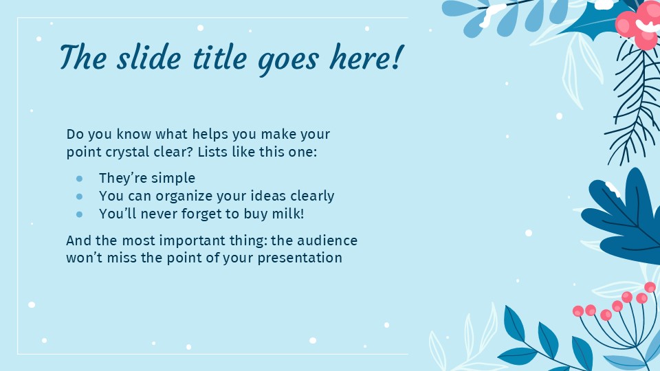 Winter Background Powerpoint Template 6