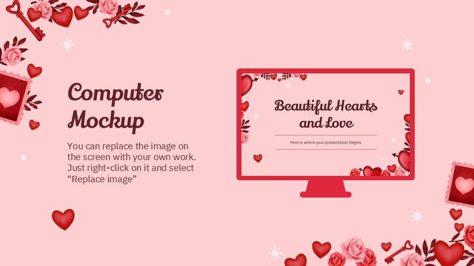 Free Beautiful Hearts And Love Presentation Theme 18