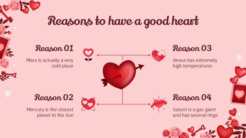 Free Beautiful Hearts And Love Presentation Theme 23