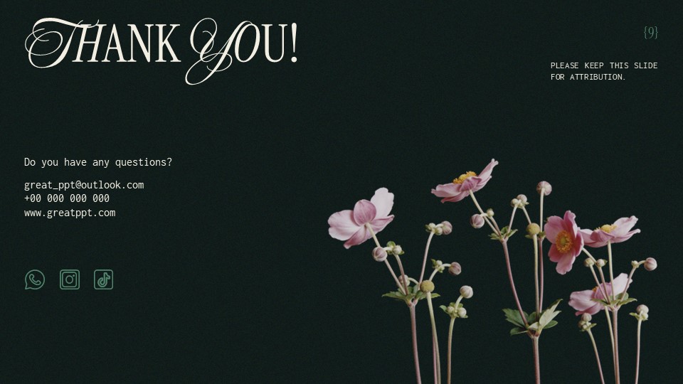 Free Botanical Aesthetic Presentation Theme 9