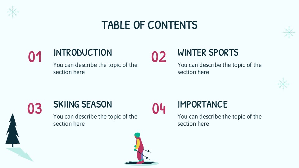 Free Canadian Skiing Season Presentation Theme 2