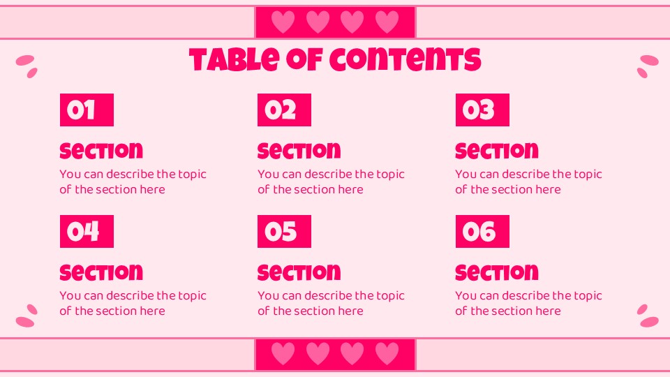 Free Lovely Candy Hearts Presentation Theme 2