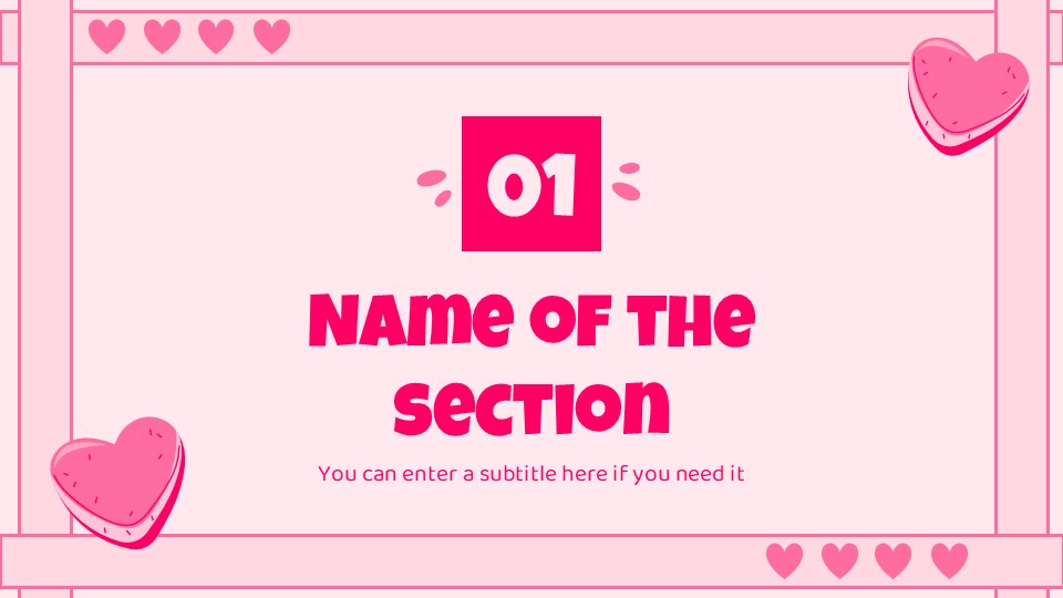 Free Lovely Candy Hearts Presentation Theme 4