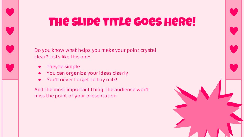 Free Lovely Candy Hearts Presentation Theme 6