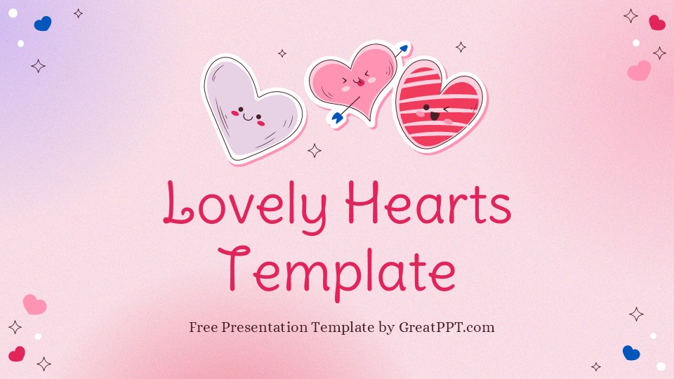 Free Lovely Hearts Template Presentation Theme 1