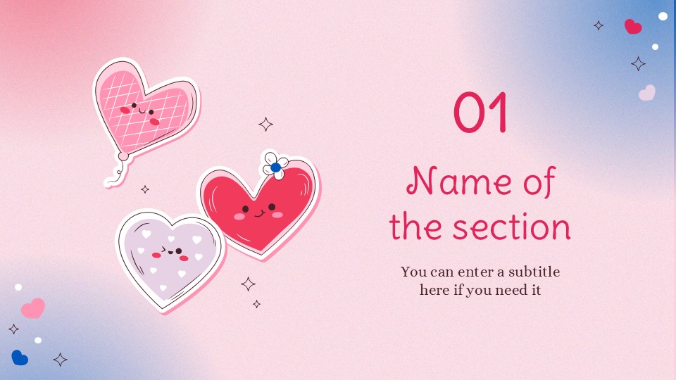 Free Lovely Hearts Template Presentation Theme 4