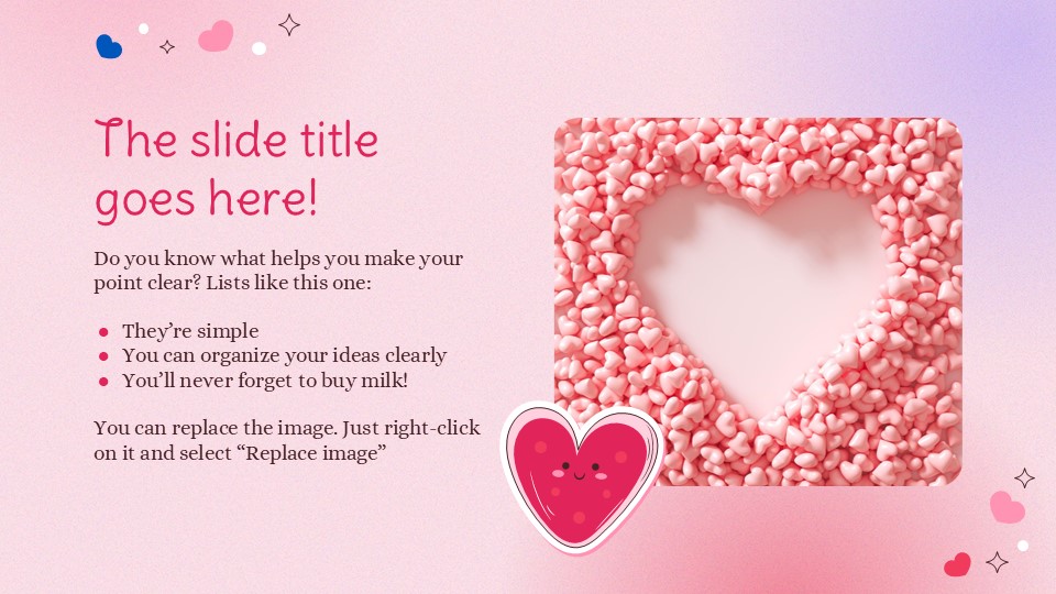 Free Lovely Hearts Template Presentation Theme 5