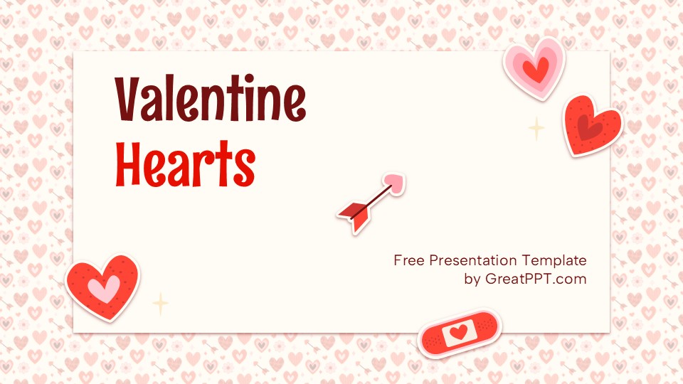 Free Valentine Hearts Presentation Theme 1