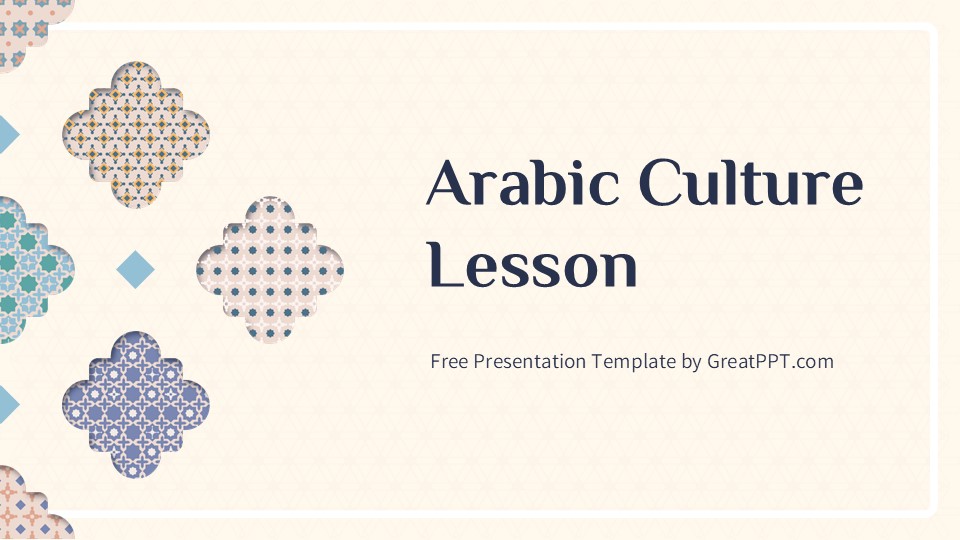 Free Arabic Culture Lesson Presentation Theme 1