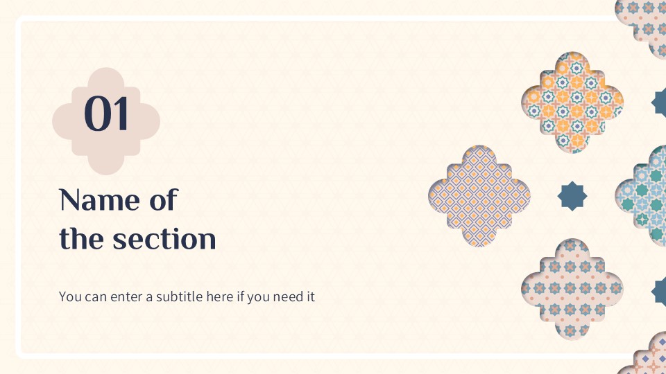 Free Arabic Culture Lesson Presentation Theme 3