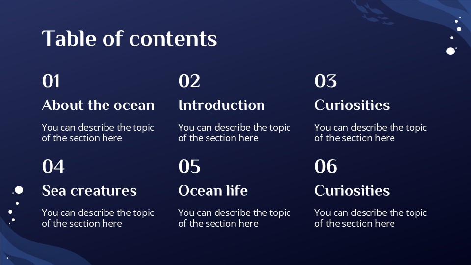 Free Beautiful Ocean Presentation Theme 2